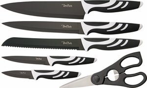BenchMark Black/White Kitchen Knife Set