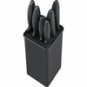 BenchMark Black Kitchen Knife 6 Pc Set w/ Stand