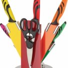 BenchMark Multicolor Kitchen Knife Set w/ Stand