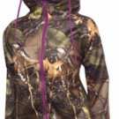 World Famous Sports Ladies Woodland Camo Zipped Hoodie - Medium