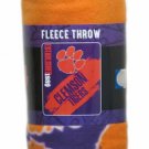 Clemson Tigers Fleece Blanket 50" x 60"
