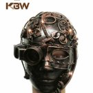 KBW Steampunk Full Face Mask with Lights-Bronze