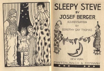 Sleepy Steve DOROTHY THOMAS Josef Berger CIRCUS KIDS 1931 HB