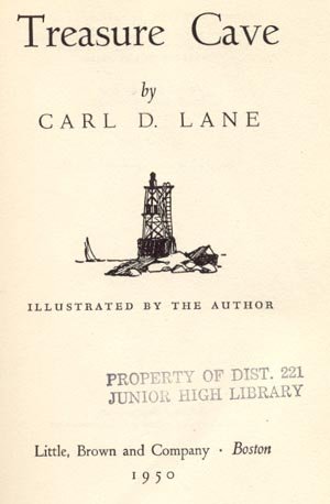 Treasure Cave MAINE Sailing Ship Story Book CARL LANE 1950 HB
