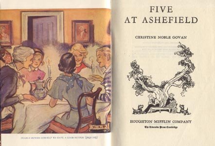 FIVE AT ASHEFIELD Christine Noble Govan KID MYSTERY Rare 1st EDITION 1935 HB