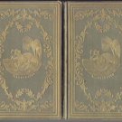 Poetical Works of James Montgomery POETRY Poems Books ANTIQUE Volumes 1-2 1850 GOLD VIGNETTE HB