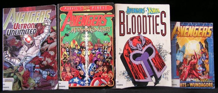 4 Books Avenger X-Men Comic Digest UTRON UNLIMITED Morgan Conquest BLOODTIES Nights of Wundagore