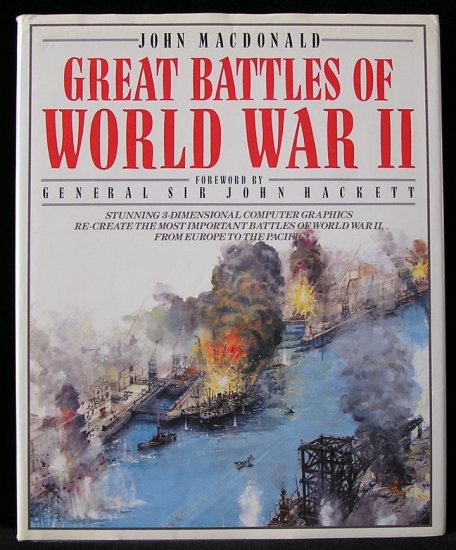 GREAT Battles of World War II WWII 3D 3-D Europe to Pacific COLOR MAPS John MacDonald 1st DJ
