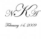 3 Letter Monogrammed Aisle Runner