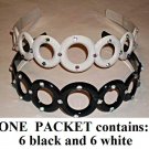 $1.00 PER PIECE; Black and White Gemstone headbands, 12 pieces