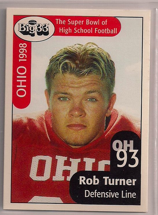 Big 33 Ohio 1998 Rob Turner Football Card, cards