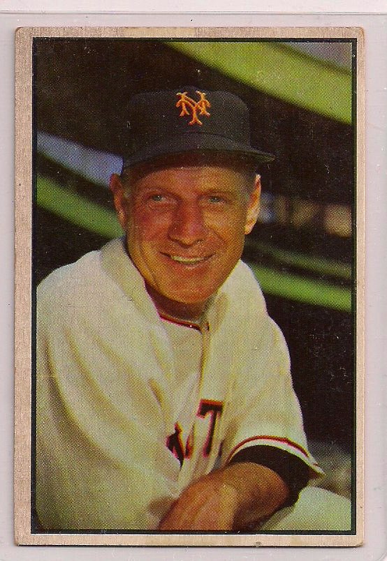 1953 Bowman Color Leo Durocher #55 New York Giants Baseball Card, cards