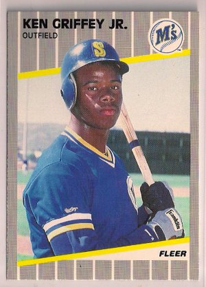 1989 Fleer Ken Griffey Jr. #548 Mariners Rookie Baseball Card,cards