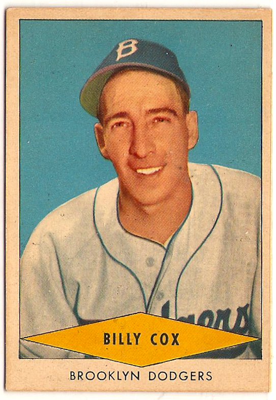 Billy Cox 1954 Red Heart Dodgers Baseball Card, cards