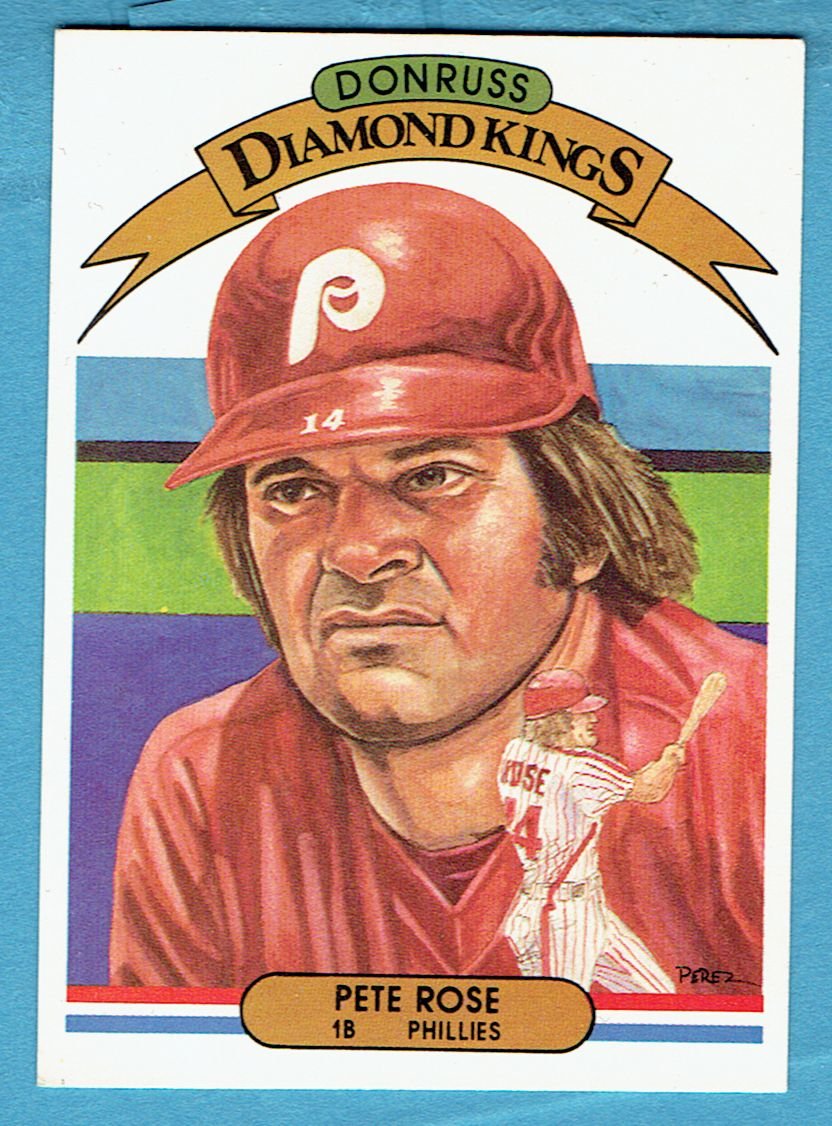 Pete Rose 1982 Donruss Diamond King #1 Phillies Baseball Card, cards