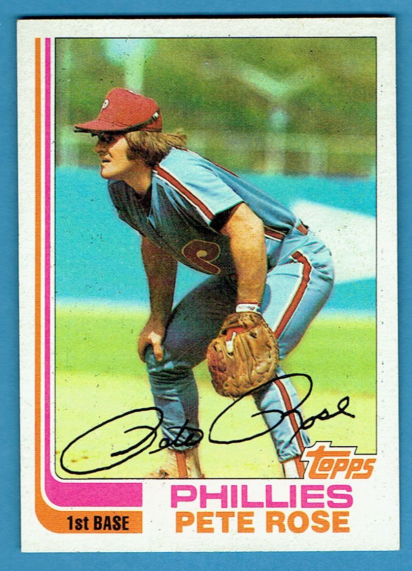 Pete Rose 1982 Topps 780 Phillies Baseball Card, cards