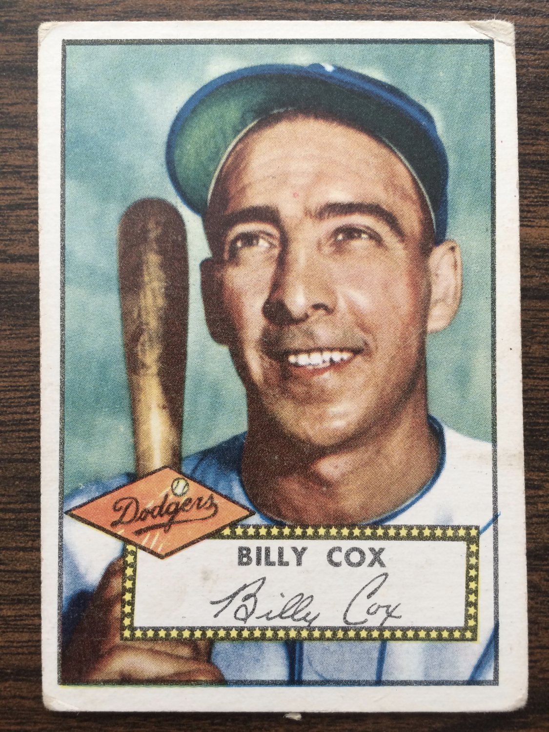 1952 Topps Baseball Card #232 Billy Cox 