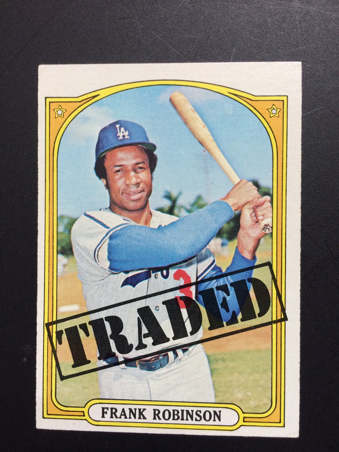 1972 Topps Baseball Card High 754 Frank Robinson Traded La Dodgers 