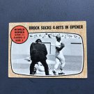 1968 Topps Baseball Card #151 Brock Socks 4=Hits in Opener