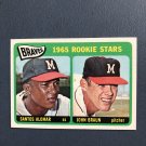 1965 Topps Baseball Rookie Card #82 Santos Alomar/John Braun "Braves"