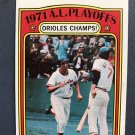 1972 Topps Baseball Card #222 A.L. Playoff "Orioles" FREE S/H