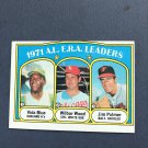 1072 Topps Baseball Card #92 A.L. E.R.A. Leaders FREE S/H