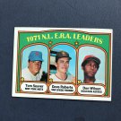 1972 Topps Baseball Card #91 N.L.E.R.A. Leaders FREE S/H