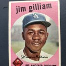 1959 Topps Baseball Card Grey Back #306 Jim Gilliam "Dodgers"