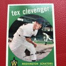 1959 Topps Baseball Grey Back Card #298 Tex Clevenger "Washington Senators"