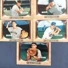 1955 Bowman Baseball 5 Card lot of Low Grade G/VG #50-54-47-51 & 46