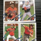 2021 Topps Orioles Series 1 & 2 17 Card Complete Team Set