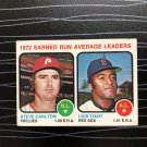 1973 Topps Baseball Card #65 E.R.A. Leaders Steve Carlton & Luis Tiant