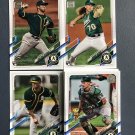 2021 Topps Athletics Series 1 & 2 21 Card Complete Team Set
