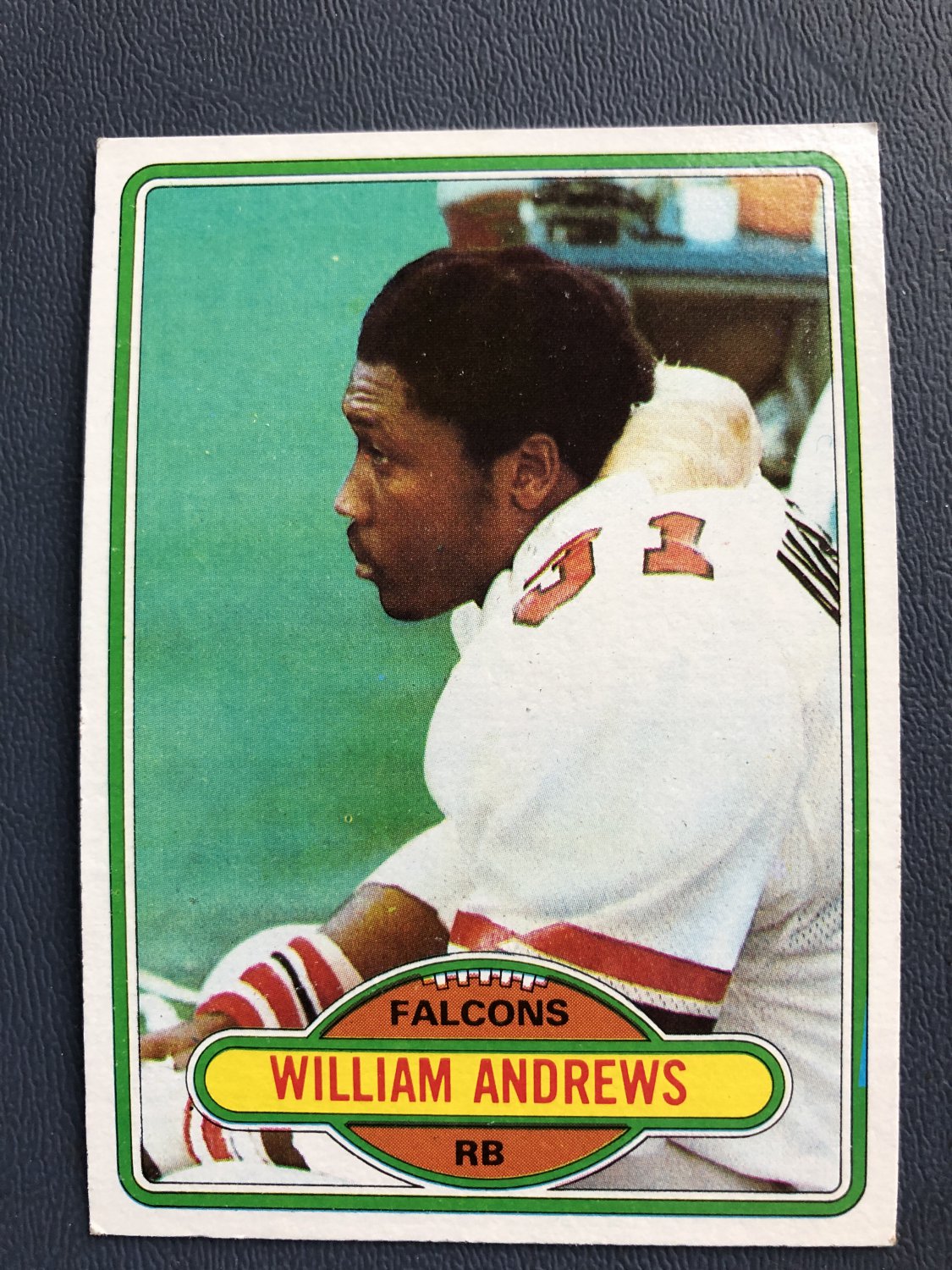 1980 Topps Football Card # 73 William Andrews 'Falcons' w/FREE SHIPPING