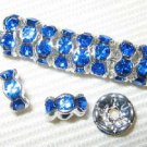 Sale! 40 Swarovski Crystal Rondelle 5mm Silver/Sapphire