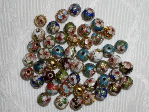 100 New 8mm Mix Handmade Cloisonne Beads