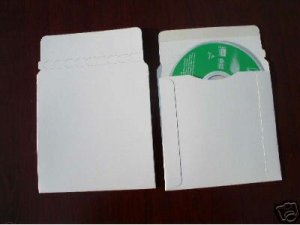500 NEW WHITE 5" CARDBOARD CD DVD MAILERS (JS93)