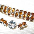 Sale! 40 Swarovski Rondelles Beads 6mm Silver / Topaz