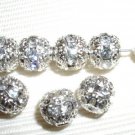 12 6mm Swarovski Rhinestone Beads Silver/Crystal  RH601