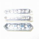 12 Swarovski Spacers Silver/Crystal 3 holes - NS301