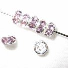 Sale! 40 Swarovski Rondelle Bead 4mm Silver/Lt Amethyst