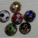 500 New 12mm Mixed Filigree Cloisonne Beads, FREE S&H