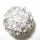 1 Swarovski Ball Pendants 20mm Silver/Crystal  T3