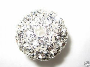 1 Swarovski Ball Pendants 20mm Silver/Crystal  T3