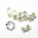 20 Swarovski Rondelles 6mm Silver / Jonquil SR608