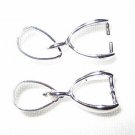 50 16MM PENDANT BAIL CLASPS RHODUIM PLATED K64(M)
