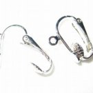 20 10x16mm Earring Clip-On Rhodium Plated E3