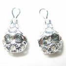 12 Swarovski Pendants 10mm Silver / Black Diamond