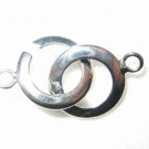 20 12mm 2 Loop  Link Connect Silver Plated E6