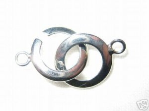 20 12mm 2 Loop  Link Connect Silver Plated E6